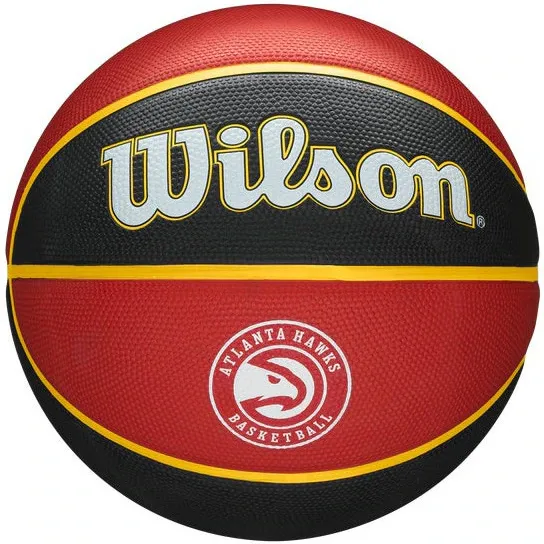 Minge baschet NBA Atlanta Hawks, Wilson, Marimea 7, Rosu/Auriu