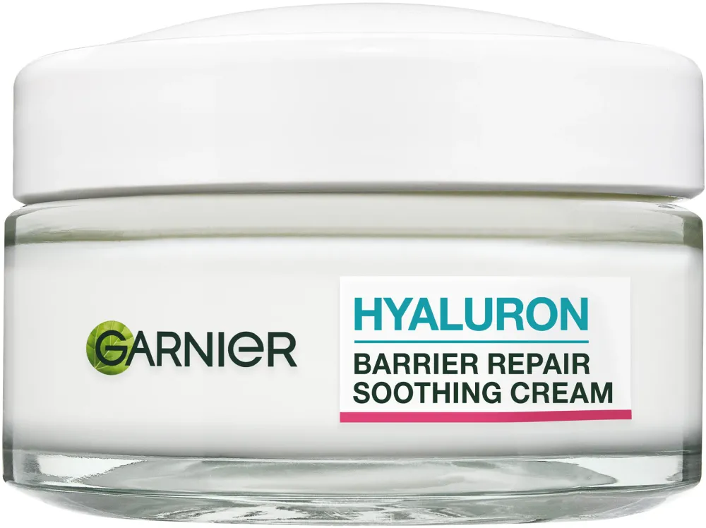 Crema hidratanta de zi Garnier cu acid hialuronic si aloe vera pentru ten uscat si sensibil, 50 ml