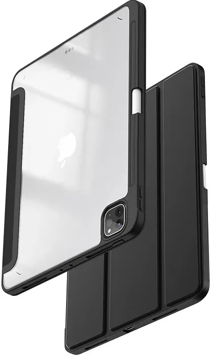 Case PrimeFolio for iPad Pro 11 (2022-2021) iPad Air 11 M2 (2024) iPad Air 10.9 (5-4 gen.) black/transparent