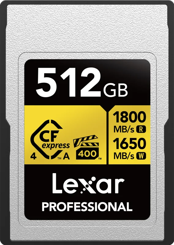 Lexar CFexpress 4.0 Pro Gold, VPG400/IP68, R1800/W1650/SW1000 (Type A) 512GB