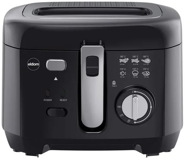 ELDOM Fryer FREET, 2.5 L, 400 g of fries, temperature regulator, removable oil tank, black