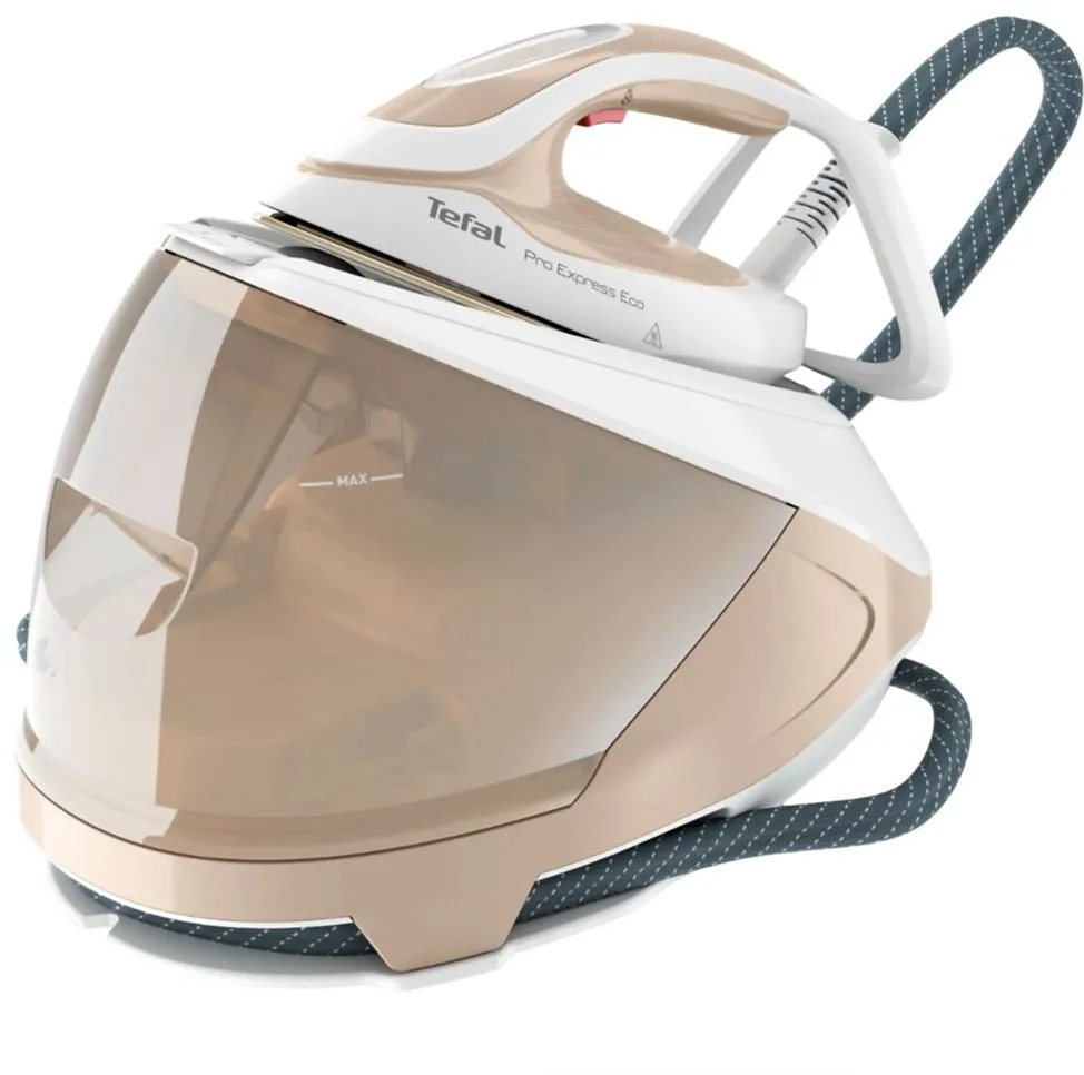Tefal Pro Express Eco GV9E22E0 steam ironing station 2200 W 1.8 L Durilium AirGlide Autoclean soleplate Beige, White