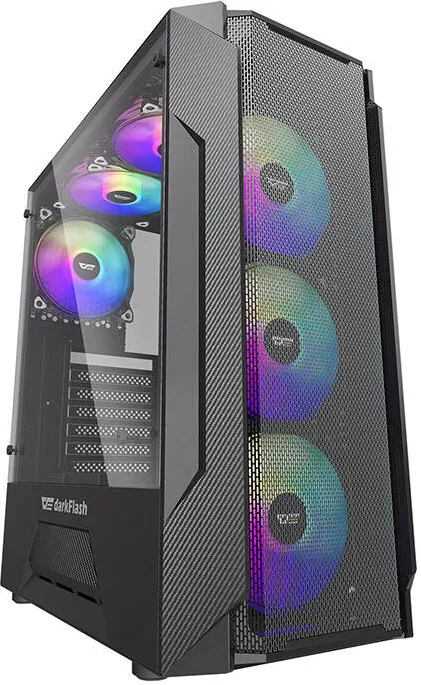 Carcasă pentru computer Darkflash LEO (negru)