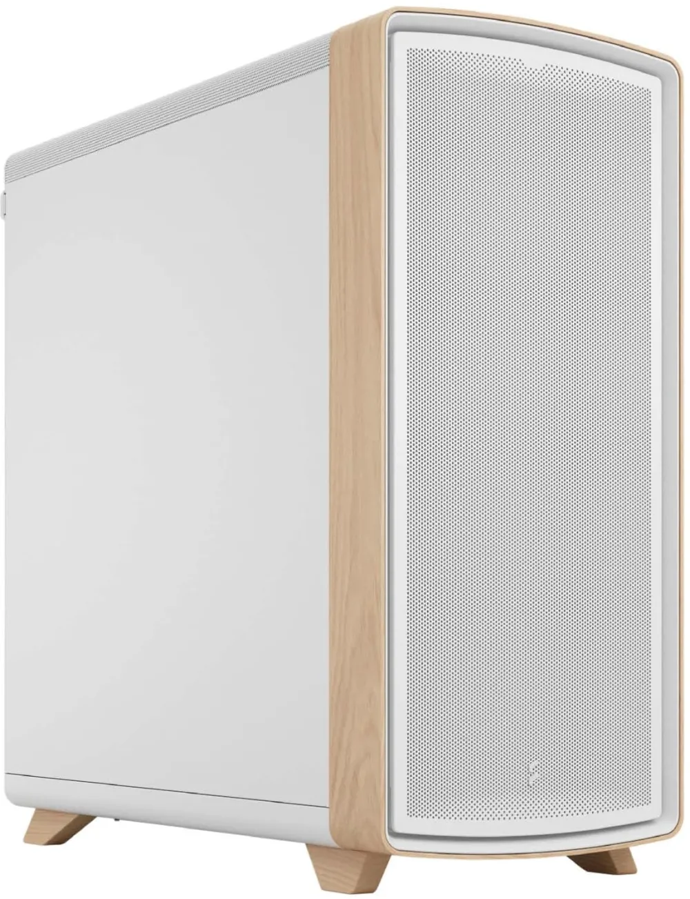 Carcasa PC Fractal Design Summit FD-C-SUM1A-01 Midi Tower Chalk White panou lateral plin alb-lemn