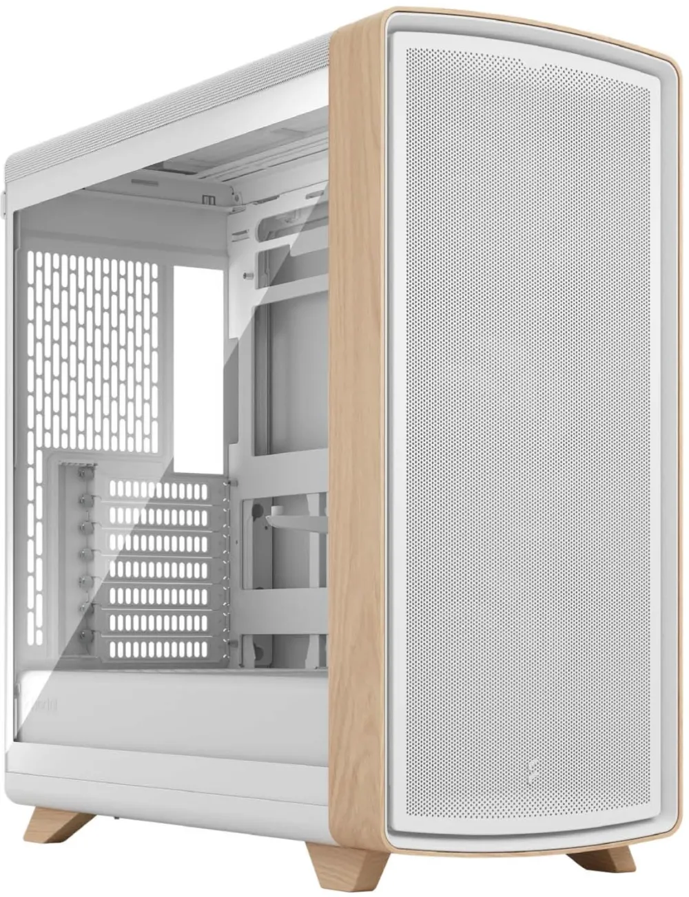 Carcasa PC Fractal Design Summit FD-C-SUM1A-02 Midi Tower Chalk White sticla securizata Clear Tint alb-lemn