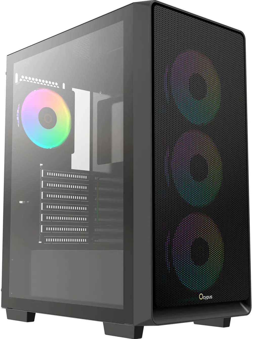 Ocypus Gamma C60 ARGB (black, tempered glass)