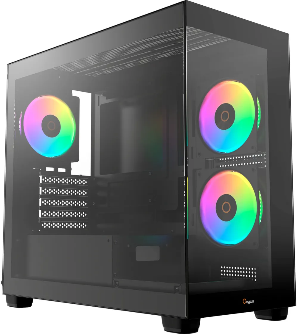 Ocypus Gamma C50 ARGB (black, tempered glass)