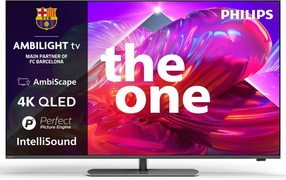 Televizor Philips Televizor Philips AMBILIGHT tv QLED 43PQS9011, 108 cm, Smart TV, Ultra HD 4K, 144Hz, Clasa F (Model 2026)