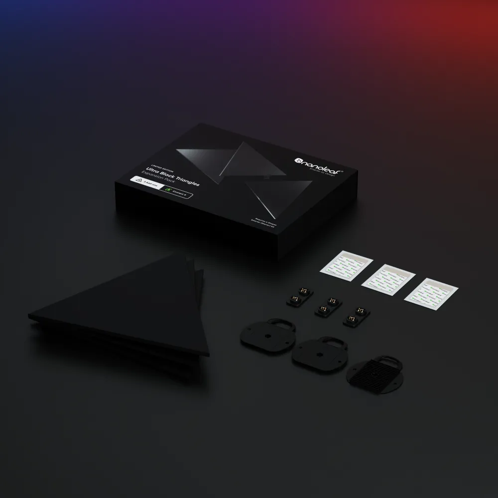 Nanoleaf Shapes Black Triangles Expansion Pack (3 panels)