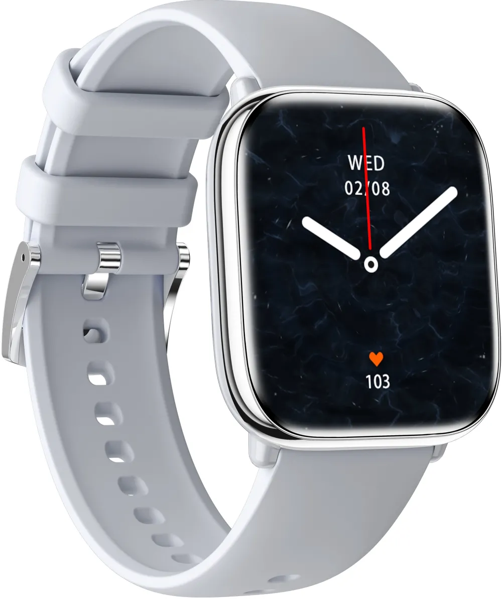 Ceas inteligent myPhone Watch Pastel argintiu