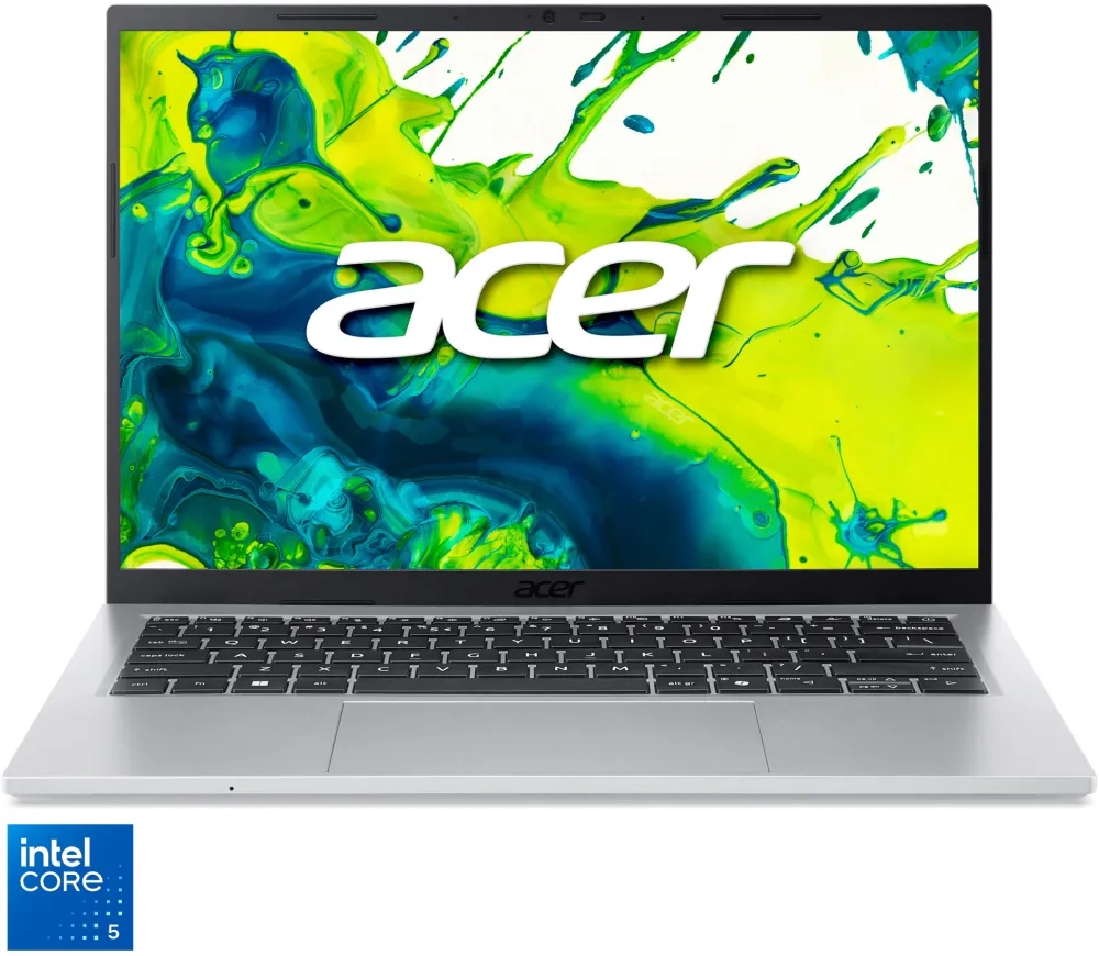 Laptop Acer Aspire Go 14 AG14-72P-58K8 cu procesor Intel® Core™ 5 120U pana la 5 Ghz, 14" WUXGA IPS 120 Hz, 16GB DDR4, 512GB SSD, Intel® Graphics, No OS, Silver