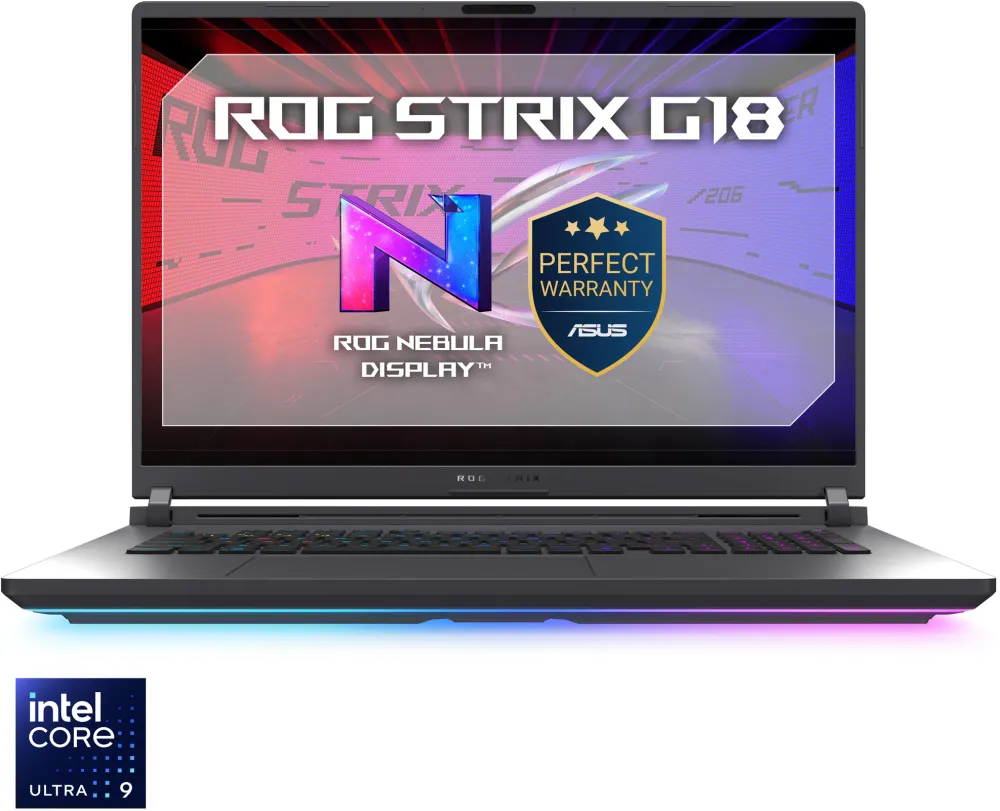 Laptop Gaming ASUS ROG Strix G18 G815LM cu procesor Intel® Core™ Ultra 9 275HX pana la 5.4GHz, 18'', 2.5K, WQXGA, IPS, 240Hz, 16GB DDR5 RAM, 1TB SSD, NVIDIA® , 3Y PURGeForce RTX™ 5060 8GB GDDR7, No OS, Eclipse Gray
