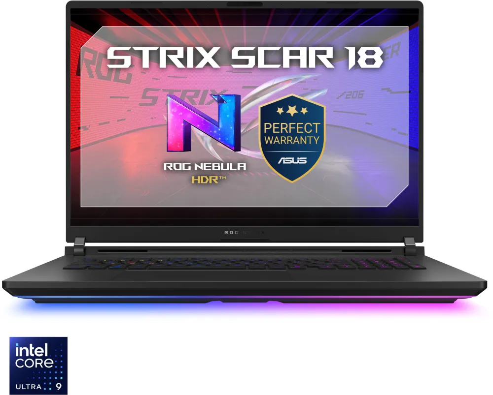 Laptop Gaming ASUS ROG Strix SCAR 18 G835LW cu procesor Intel® Core™ Ultra 9 275HX pana la 5.40 GHz, 18'', 2.5K Mini LED 240Hz, 64GB RAM, 2TB SSD, NVIDIA® GeForce RTX™ 5080 16GB, No OS, Off Black
