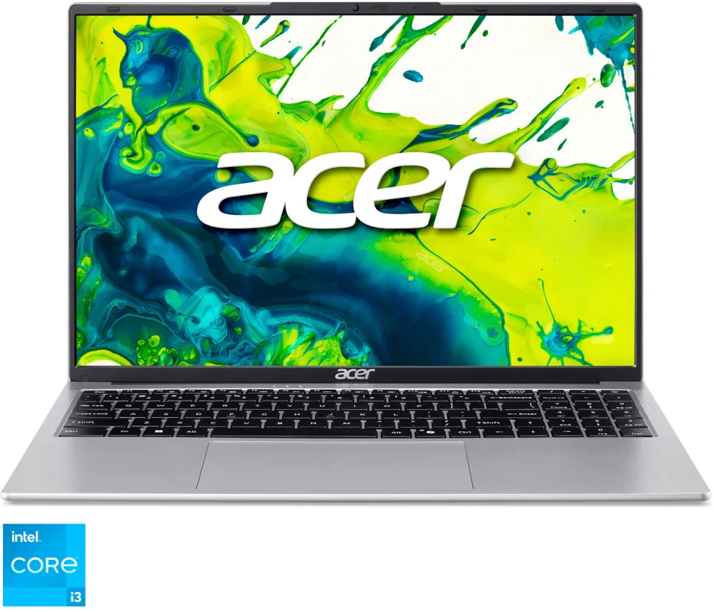 Laptop Acer Aspire Lite 16 AL16-54P-3185 cu procesor Intel® Core™ i3-1305U pana la 4.5GHz, 16'', WUXGA, IPS, 8GB LPDDR5 RAM, 256GB SSD, Intel® UHD Graphics, No OS, Light Silver