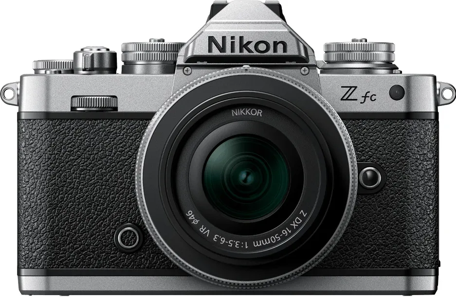 Aparat foto Mirrorles Nikon Z FC, 20.9 MP, 4K, Obiectiv 16-50mm VR, Argintiu