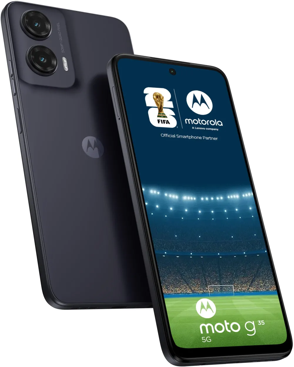 Telefon mobil Motorola Moto g35, Dual SIM, 128GB, 4GB RAM, 5G, Midnight Black