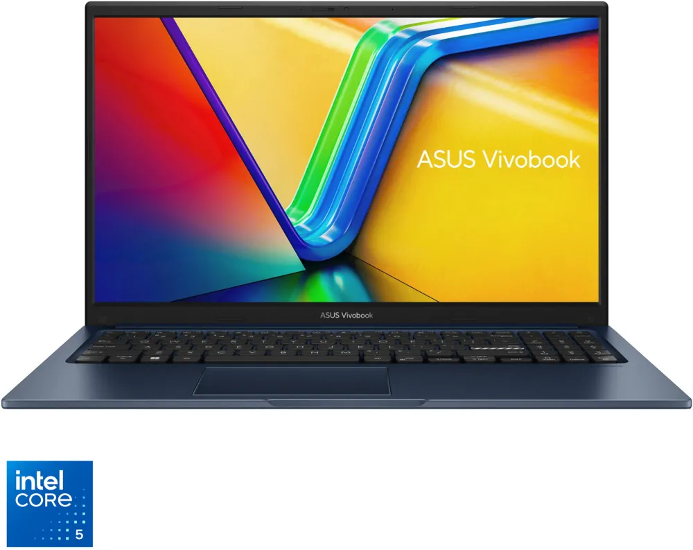 Laptop ASUS Vivobook 15 A1504MA cu procesor Intel® Core™ 5 320 pana la 4.6GHz, 15.6'', Full HD, IPS, 8GB DDR5 RAM, 512GB SSD, Intel® Graphics, No OS, Quiet Blue