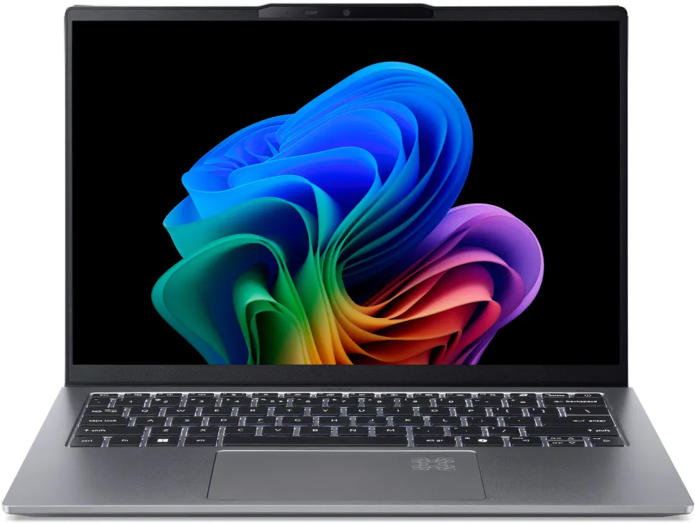 Laptop Acer Swift Go 14 AI OLED SFG14-64-R6AX cu procesor AMD Ryzen™ AI 5 340 pana la 4.8GHz, 14" WUXGA, OLED, 16GB LPDDR5X RAM, 512GB SSD, AMD Radeon™ 840M, Windows 11 Home, Sparkly Silver