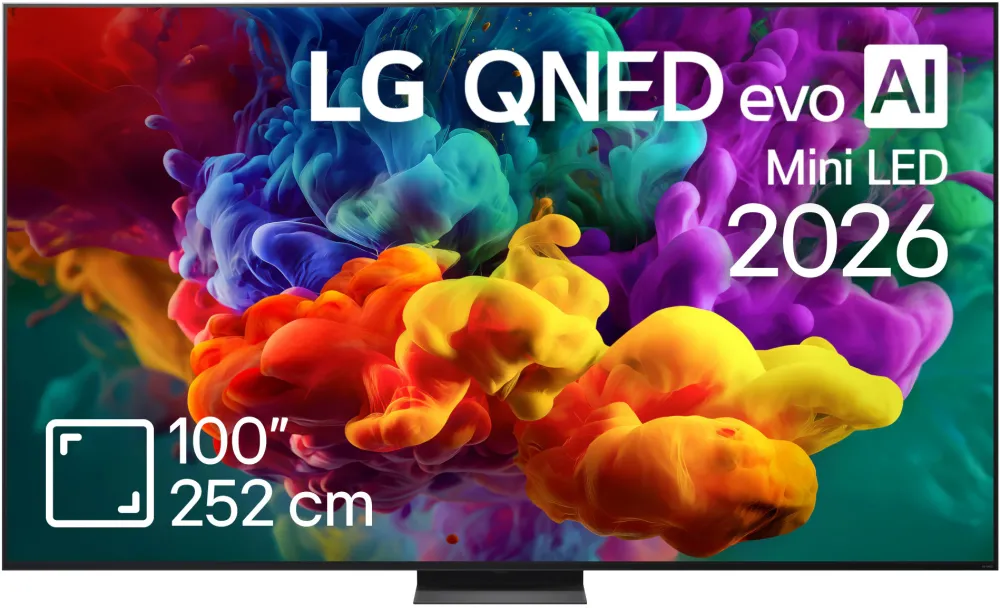 Televizor LG QNED Evo Mini LED 100QNED87B3, 252 cm, Smart, 4K Utra HD, Clasa E (Model2026)