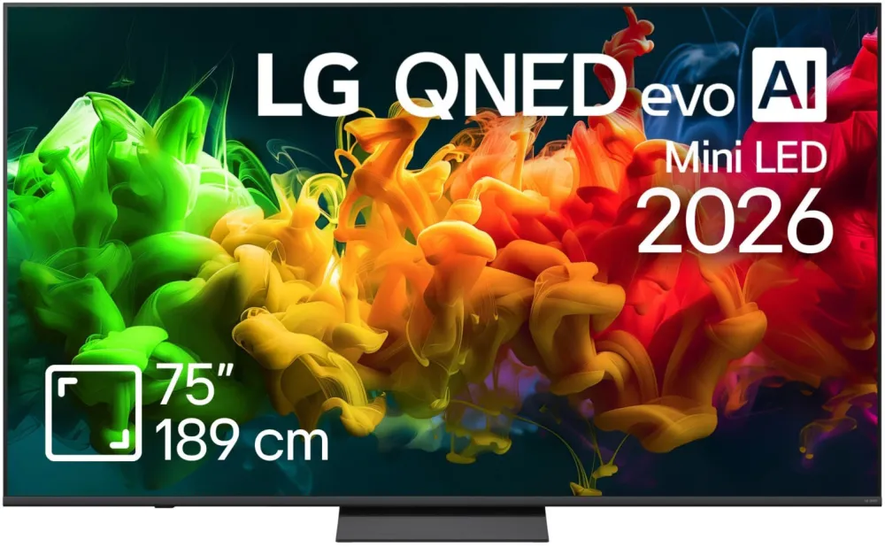 Televizor LG QNED Evo 75QNED8EB3A, 189 cm, Smart, 4K Utra HD, Clasa F (Model2026)
