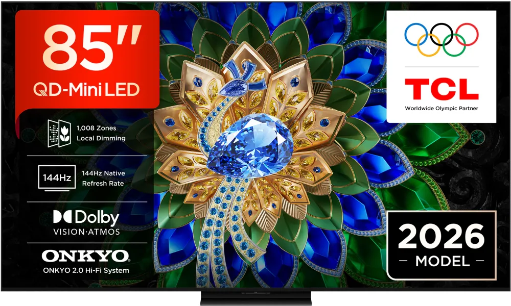 Televizor TCL MiniLed Wallpaper 85A400U, 214 cm, Smart Google TV, 4K Ultra HD, 144Hz, Clasa D (Model 2026)