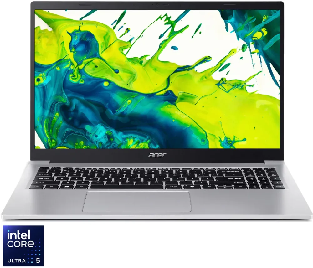 Laptop Acer Aspire Lite 15 AL15-54P-57AE cu procesor Intel® Core™ Ultra 5 115U pana la 4.20 GHz, 15.6", Full HD, IPS, 16GB RAM, 512GB SSD, Intel® Graphics, No OS, Light Silver