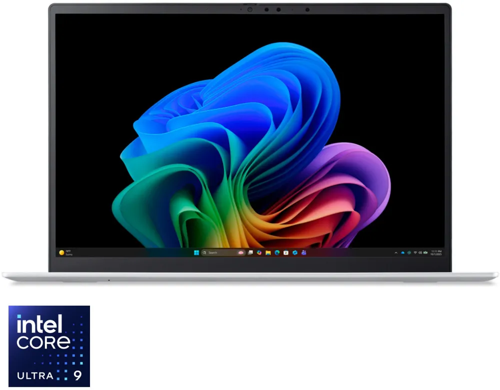 Laptop Acer Swift Edge 14 AI OLED cu procesor Intel® Core™ Ultra 9 386H pana la 4.9GHz, 14" WUXGA, OLED, 16GB LPDDR5X RAM, 512GB SSD, Intel® Graphics, Windows 11 Home, Calcite White