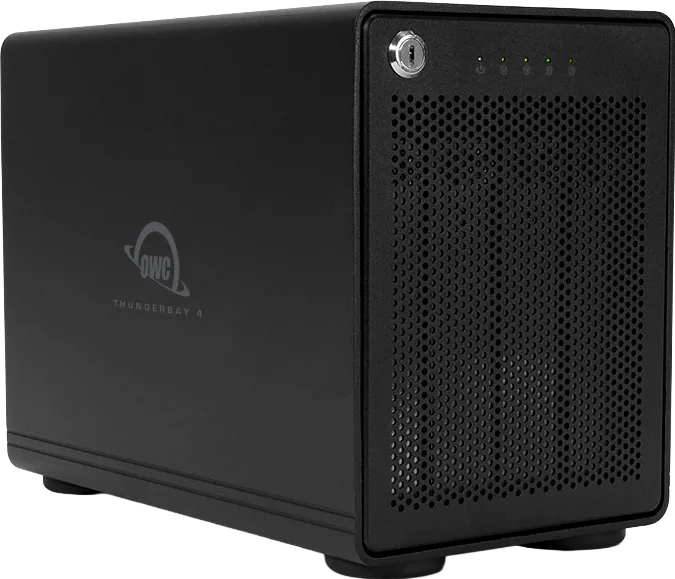 OWC Enterprise (4x24TB) ThunderBay 4 RAID, 2x TB3, Softraid, RAID 0/1/4/5/10. 96TB
