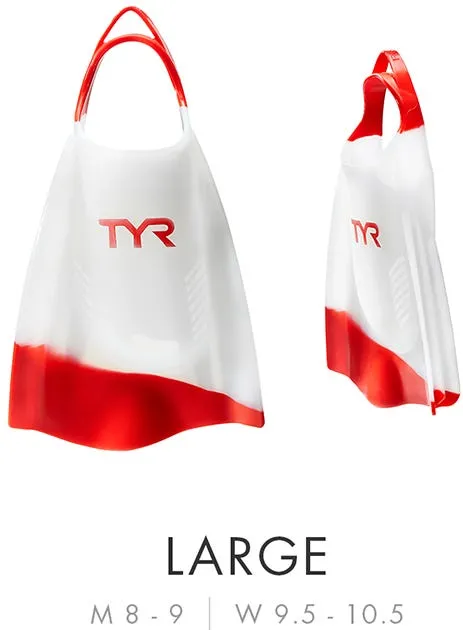 TYR - labe inot - HYDROBLADE FINS - alb | rosu - L - 40.5-42
