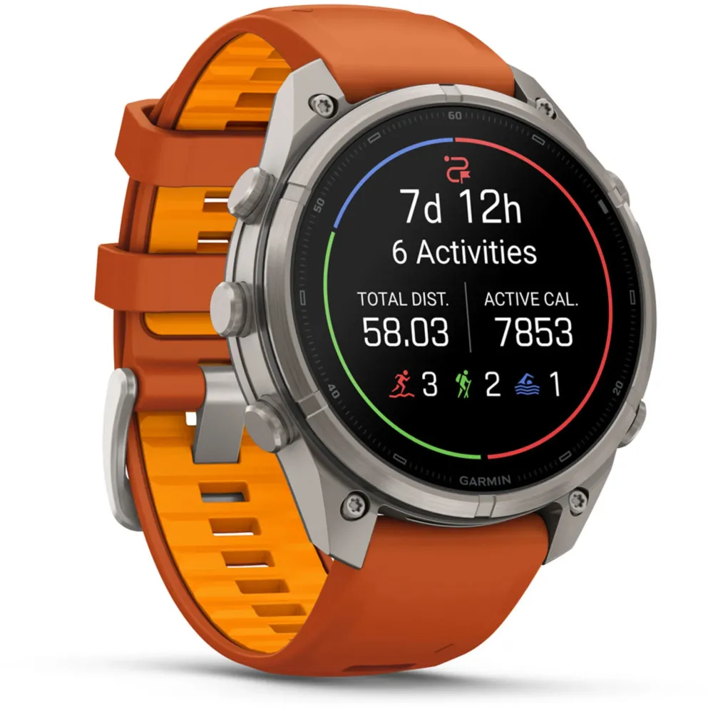 Garmin - fenix 9 Pro AMOLED inReach 47 mm - Titan Autumn Orange