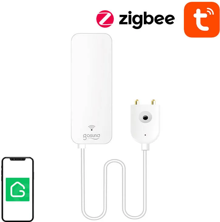 Senzor inteligent ZigBee Gosund ST19 Tuya pentru inundații/pierderi de apă