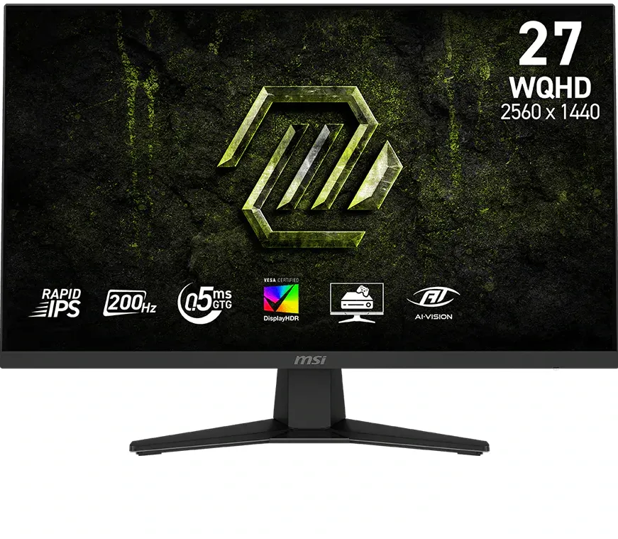 MAG 274QF E20, 27", Rapid IPS, WQHD, 2560x1440, HDMI, DisplayPort, Adaptive-Sync, 200Hz, 0.5ms, Negru