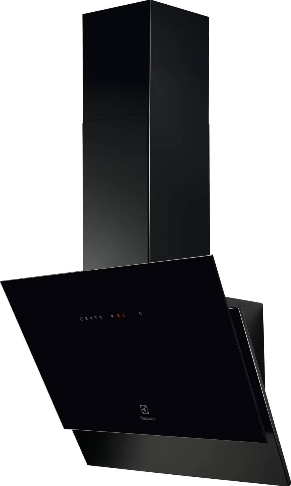 Hota incorporabila decorativa Electrolux LFV616K, Putere de absorbtie 700 mc/h, Conectivitate plita, Functie Breeze, Iluminare LED, Clasa A, 60 cm, Negru