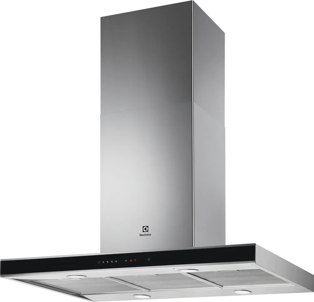 Hota incorporabila decorativa Electrolux EFI739X, Putere de absorbtie 400 mc/h, Conectivitate plita, Functie Breeze, Iluminare LED, 90 cm, Inox
