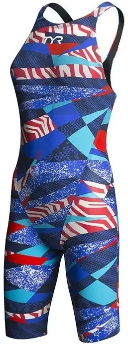 TYR - costum tehnic W - Avictor Prelude Open Back - rosu I alb I albastru - 25