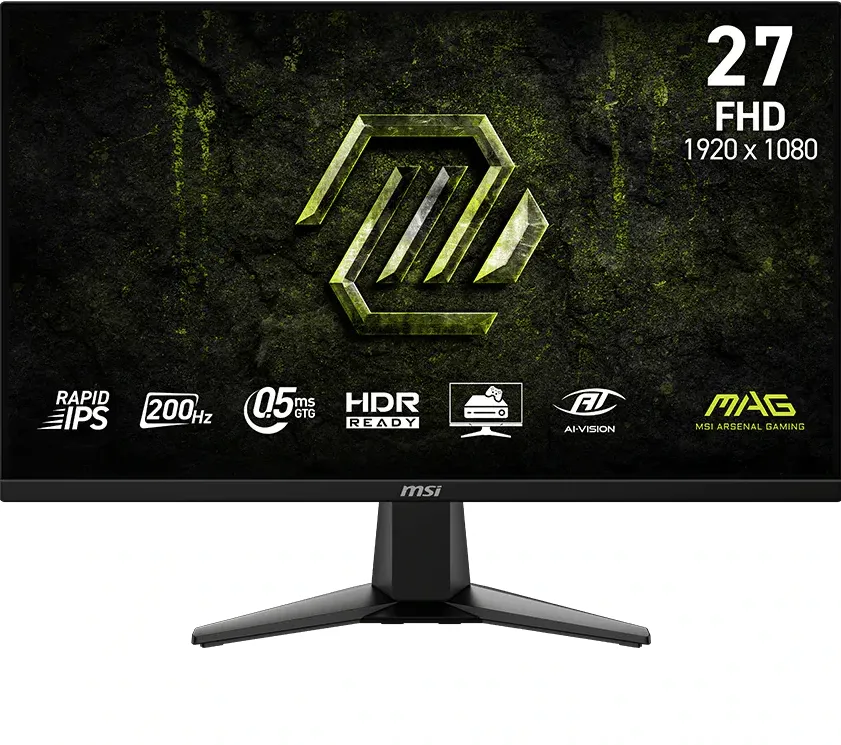 MAG 275F E20, 27", Rapid IPS, FHD, 1920x1080, HDMI, DisplayPort, Adaptive-Sync, 200Hz, 0.5ms, Negru