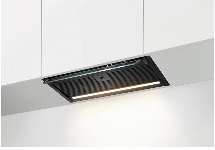 Hota grupata integrata AEG GDE686HB 60 cm 750 mc/h negru