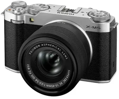 Aparat foto Mirrorless Fujifilm X-M5, 26.1MP, 6K, Silver + Obiectiv XC 15-45mm