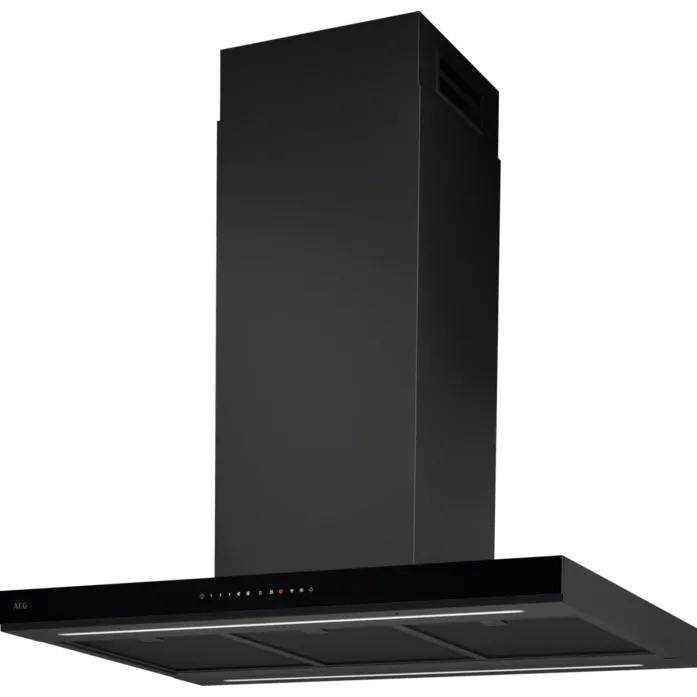 Hota insula AEG GI87D91CB Putere de absorbtie 760 mc/h,1 motor, Control touch; Auroratech, Conectivitate plita, Functie Breeze, 90 cm, Inox/Negru