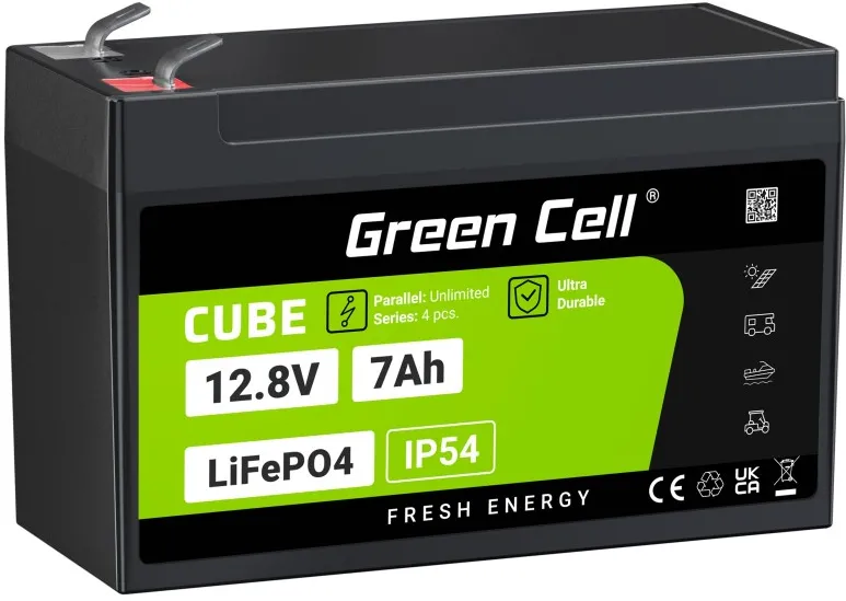 Green Cell LFPGC12V7AH UPS battery Lithium Iron Phosphate (LiFePO4) 12.8 V 7 Ah