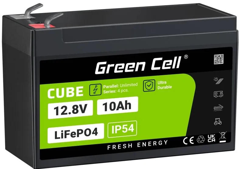 Green Cell LFPGC12V10AH UPS battery Lithium Iron Phosphate (LiFePO4) 12.8 V 10 Ah