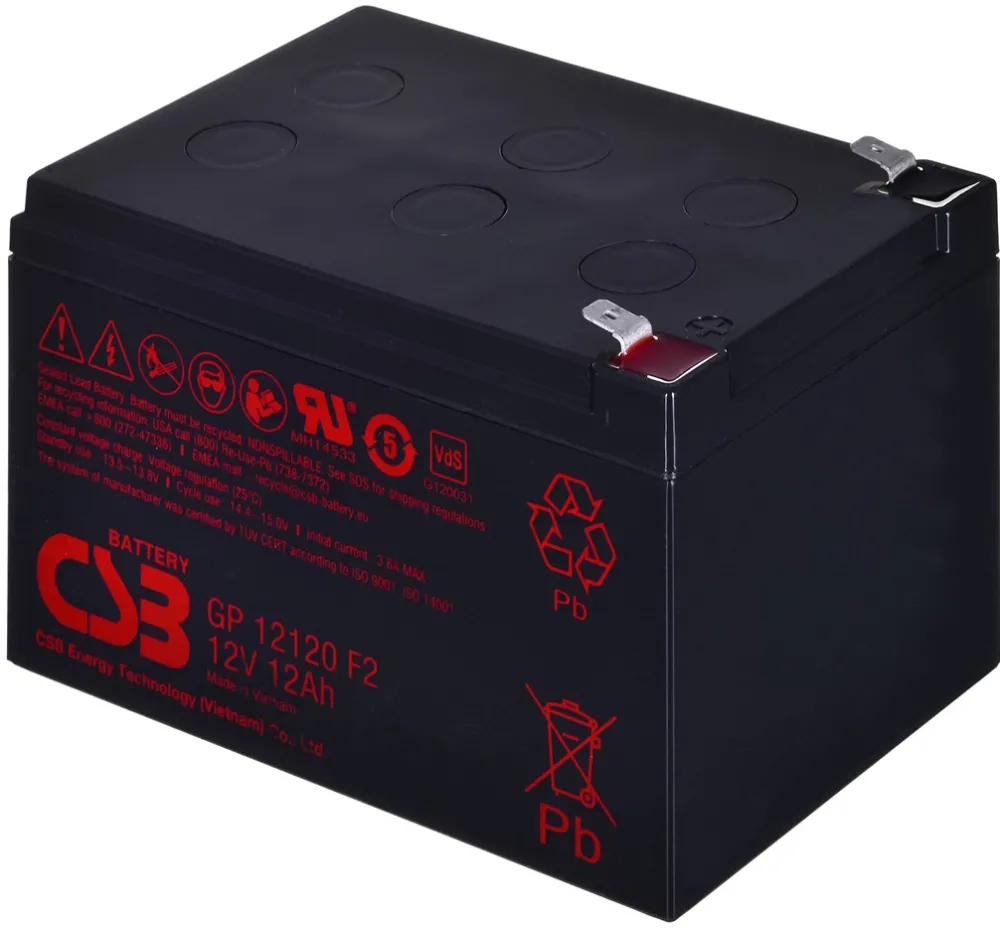 CSB GP12120F2 12V 12Ah battery