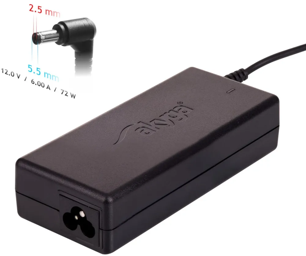 Akyga AK-ND-28 power adapter/inverter Indoor 72 W Black