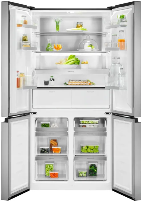 Side by side Electrolux ELT9VE52U0, 522 l, No frost, Clasa E, Afisaj LCD, Touch control, Iluminare LED, H 190 cm, Inox