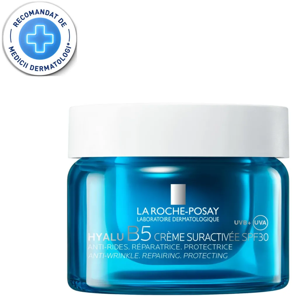 Crema Supra-Activata cu Acid Hialuronic si SPF30, cu efect antirid, Hyalu B5. La Roche-Posay, 50ml