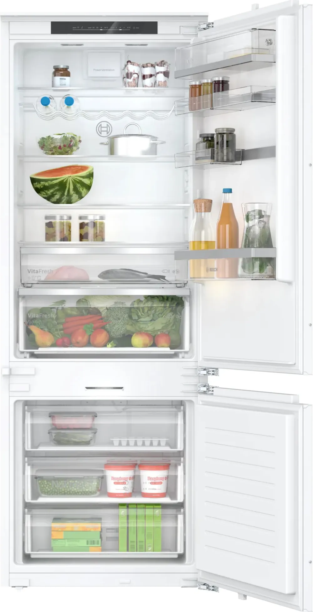 Combina frigorifica incorporabila Bosch KBN96ADD0, 382 l, Total NoFrost, VitaFresh, Functie Super racire, Control electronic, Home Connect, Raft sticle, Clasa D, H 193 cm