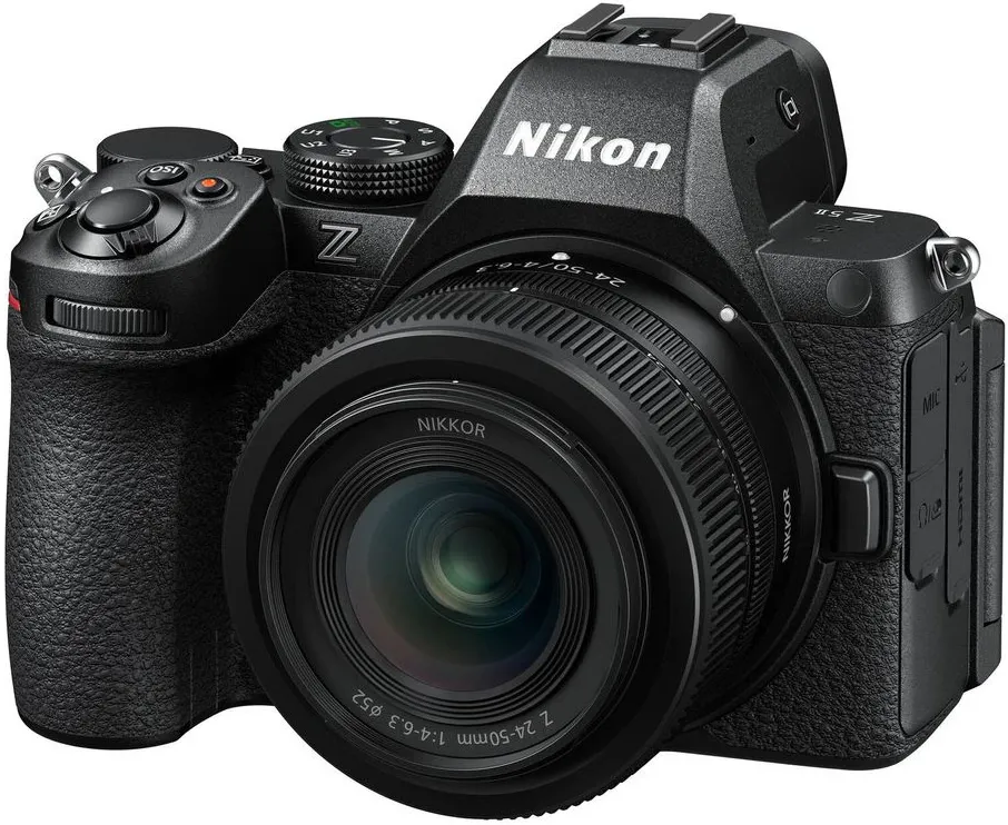 Aparat foto Mirrorless Nikon Z5 II, Full-Frame, Senzor FX IBIS 24.5 MP, 4K, Wi-Fi + Obiectiv 24-50mm, Negru