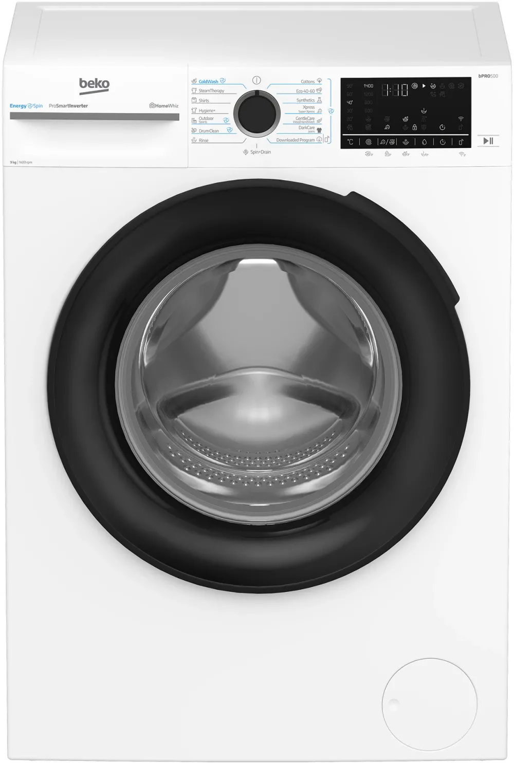 Masina de spalat rufe Beko BM5WFSU69415W, Clasa A, 9 kg, 1400 RPM, 15 programe, Instant Opening, HomeWhiz, Alb