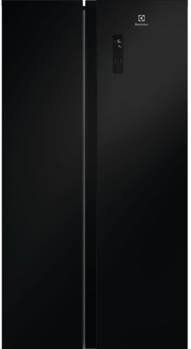 Side by side Electrolux EAT6ME53E0, 530 l, class E, 1.77 m, Black glass