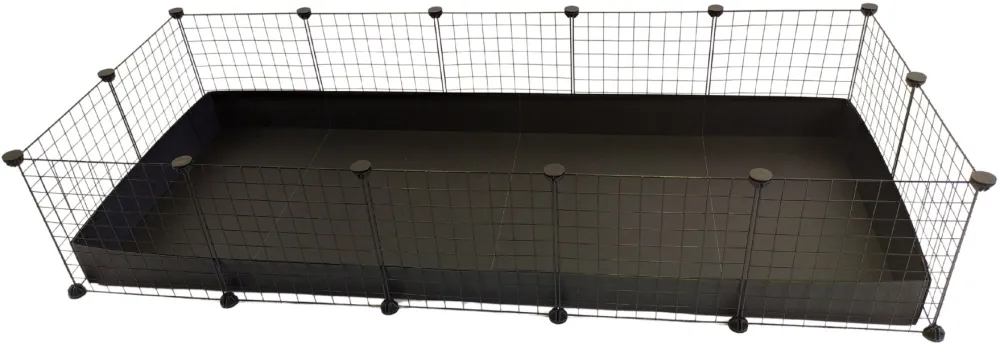 C&C modular cage 5x2 pig rabbit hedgehog black 180 x 75 x 37 cm